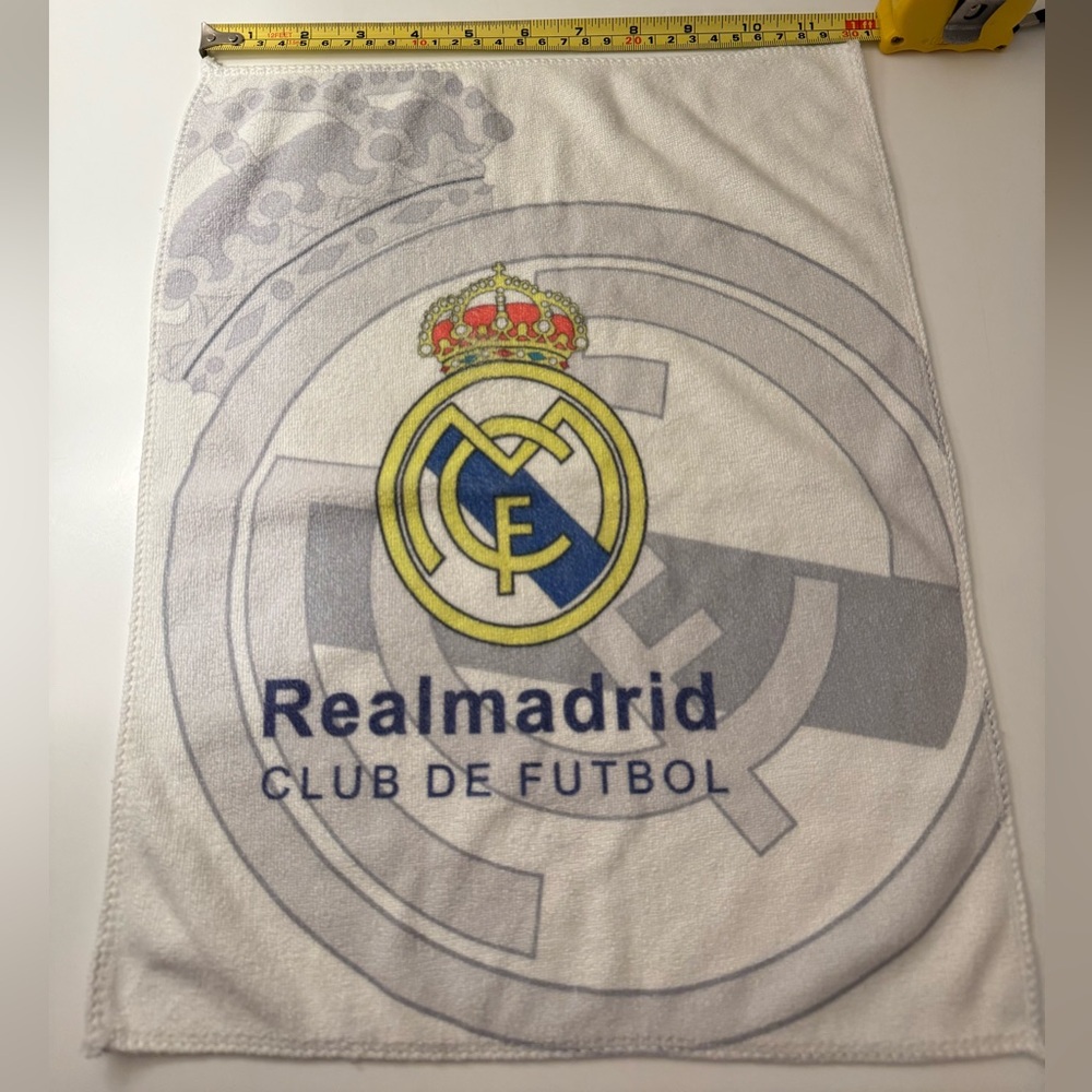 Real Madrid Football Club White and Blue Hand Towel